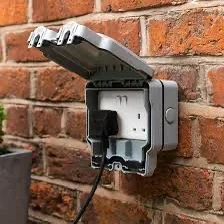 Weatherproof outdoor socket installation in Romford — garden power supplies
